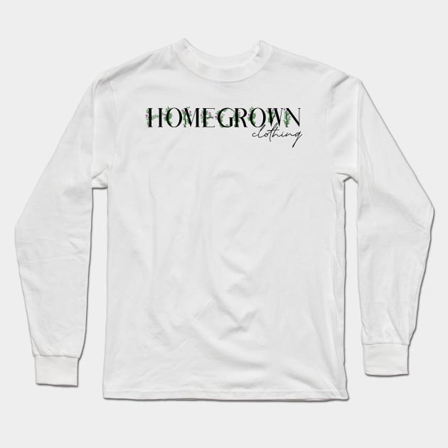 Homegrown Floral Wrap Font Long Sleeve T-Shirt by HomegrownClothing